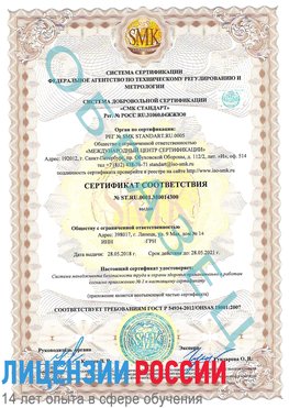 Образец сертификата соответствия Микунь Сертификат OHSAS 18001